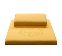 Ensemble de 2 coussins méditation Yoga, coussin sol carré for la à maison pour Méditation(Yellow,60x60CM)