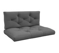 Outsunny Ensemble 2 coussins canapé palette 2 places – Grand confort 120×80×12 cm Polyester Gris
