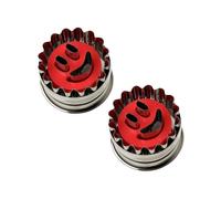 Ensemble de 2 Emporte-pièces biscuit linzer motif smiley Dr Oetker Noël