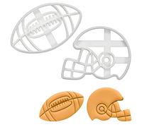 ensemble de 2 emporte-pièces de football américain (motifs: casque et football), 2 pièces