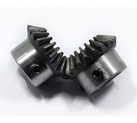 Ensemble de 2 engrenages coniques à 3 modules et 20 dents - Engrenages en acier à 90 degrés avec alésage de vis M5 for applications mécaniques de précision(18mm bore 20 Teeth)