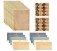 Ensemble de 2 Enveloppe Cadeau, Papier a Lettre, Enveloppe Couleur, pour Cartes Cadeaux, Invitations de Mariage, Cartes de Vœux et Cadeaux