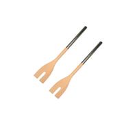 Ensemble de 2 Fourchettes à salade verte en bois 34 cm Boissellerie Fackelmann