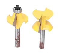 Ensemble de 2 fraises à tenon de 8 mm, angle de 120 degrés, pour le travail du bois, fraise d'usinage pour joints à languette et rainure, outil à mortaise et tenon en acier trempé