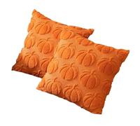 Ensemble De 2 Housses Coussin Décoratives d'automne en Forme Citrouille Housses Coussin 'Automne Douces pour Décorations 'ameublement Salon Et Chambre À Coucher