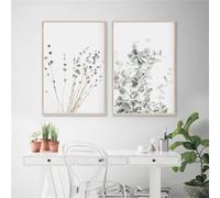 Ensemble de 2 images/Impressions Murales,Peinture Toile Abstraite Impression D'Art Mural Affiche Image Couleur Images Mur Salon Chambre Cuisine Bureau Décoration de Chambre-40*50cm (sans cadre)