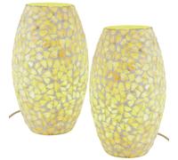 Ensemble De 2 Lampes De Table Boho En Verre Mosaïque Tiaga