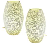 Ensemble De 2 Lampes De Table Boho Lampe De Chevet En Verre Mosaïque Tiaga -1-