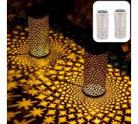 Ensemble De 2 Lanternes Solaires Modernes Lampe D'Extérieur Joran Blanc