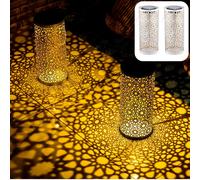Ensemble De 2 Lanternes Solaires Orientales Lumière De Jardin Décoration