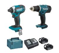 Ensemble de 2 machines 18 V Li-Ion MAKITA DLX2141JX2 3 Ah (DTD152 + DDF453)