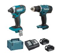 Ensemble de 2 machines 18 V Li-Ion MAKITA DLX2141JX2 3 Ah (DTD152 + DDF453)