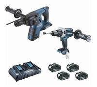 Makita Pack 2 outils DHR264 + DHP481 18 V Li‑Ion 5 Ah – 2 batteries, chargeur, coffret DLX2101PTJ