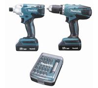 Ensemble de 2 machines empreinte spéciale Visseuse TD127DZ + Perceuse DF457DZ MAKITA - DK18354X1