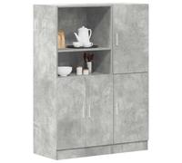 Ensemble de 2 Meubles de Cuisine with Panneau à Base de Bois, Design Pratique, Rangement Fonctionnel, Rangement Placard Cuisines, Meuble Colonne Cuisine, Pour Cuisines, Gris Béton, 95x41.5x131.5cm