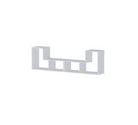 Ensemble de 2 meubles étagères modulables multifonction couleur Blanc- Longueur 183 x Hauteur 54 x Profondeur 30 cm - -