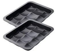 Ensemble de 2 Moules 12 mini pains ou brioches 36 x 27 cm Zenker Black Metallic