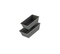 Zenker 9916650 Ensemble de 2 moules à cakes 20 cm et 16 cm, moule à cake, moule à gâteaux rectangulaires, moule a gateau, moule rectangle, Acier, 20,5 x 11,5 x 7 cm