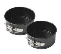 Ensemble de 2 moules à gâteaux de 10 cm avec fond amovible et verrouillable, moules ronds en acier au carbone pour la cuisson, antiadhésifs pour cheesecakes, mousses, mini desserts.