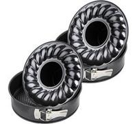 Ensemble de 2 Moules à manqué et à savarin double fond 24 cm Zenker Black Metallic