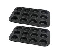 Ensemble de 2 Moules à muffins 12 empreintes 38 x 26 cm Zenker Black Metallic Zenker