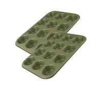 Ensemble de 2 Moules à muffins 12 empreintes 38 x 26 cm Zenker Green Vision Zenker