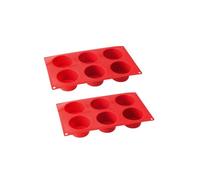 Ensemble de 2 moules à muffins 6 empreintes - DR OETKER - Flexxibel Love - 30 x 18 cm