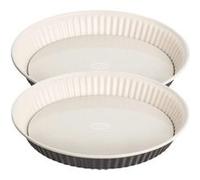 Ensemble de 2 Moules à tarte quiche 28 cm en email Dr. Oetker Exclusive Dr. Oetker