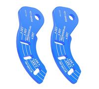 Ensemble de 2 outils de réglage de licenciement | 8,1 x 3,6 cm Alignement de la chaîne garanti | Jauge de déviation en métal double robuste | Pour mécaniciens, cyclistes et ateliers de vélo,