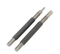 Ensemble de 2 outils pour clous : poinçon à ressort à double extrémité en acier à haute teneur en carbone, pose-clous sans marteau avec embouts de 1/32 po et 1/16 po pour le bois,