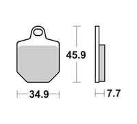 Ensemble De 2 Paires 4 Plaquettes De Frein SBS 843 DC DUAL CARBON RACE