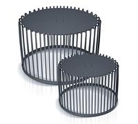 Ensemble de 2 paniers de jardin Support - Table auxiliaire décorative du club, Dimensions (mm) 568x348x450, couleur anthracite