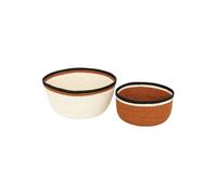 Atmosphera - Ensemble de 2 paniers en jute AUTOMNE - Beige et orange - AUTOMNE Beige G