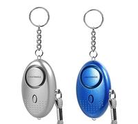 Ensemble de 2 (Paquet de 2) Alarme personnelle pour Sac à Main avec Porte-clés et LED / Lampe de Poche de Panique de sécurité 140db pour Femmes par Amathings