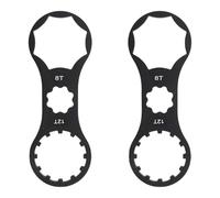 Ensemble de 2 pièces clé à rayon vélo, clé à rayon, adaptées au SR Suntour XCR/XCM/XCT/RST MTB, clé de démontage et d'installation du capuchon de fourche de vélo (noir).
