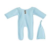 Ensemble de 2 pièces pour nouveau-né, barboteuse et bonnet, accessoires de photographie