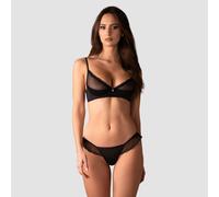 Ensemble De 2 Pièces Transparent Avec Fil Et String En Tulle Obsessive Stelisa