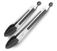 Ensemble de 2 pinces d'ustensiles de cuisine | Pinces de cuisine en silicone pour le gril, la cuisson et le service