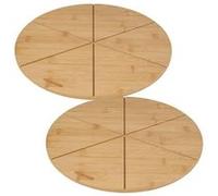 Ensemble de 2 Planches à pizza avec rainures de coupe - FACKELMANN - Ø 32 cm