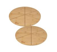 Ensemble de 2 Planches à pizza avec rainures de coupe - FACKELMANN - Ø 32 cm