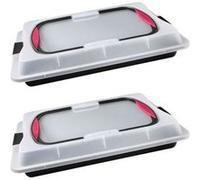 Ensemble de 2 Plaques de cuisson 42 x 29 cm avec couvercle Zenker Special To Go