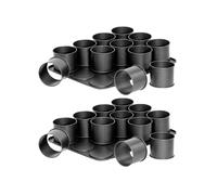 Ensemble de 2 Plaques pâtisserie 12 mini Moules ronds amovibles 38 x 30 cm Zenker Black Metallic Zenker