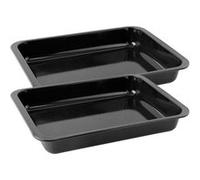 Ensemble de 2 Plats rectangulaire XXL 40 x 29 cm en acier émaillé Zenker Spécial Cooking