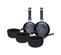Ensemble de 2 poêles de 16 et 20 cm et 3 casseroles 16, 18 et 20 cm Fackelmann Brandao