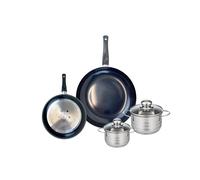 Ensemble de 2 Poêles de cuisson 20 et 28 cm et 2 faitouts 12 et 14 cm Prima Brillant Elo