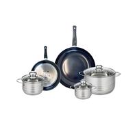 Ensemble de 2 Poêles de cuisson 20 et 28 cm et 3 faitouts 12, 14 et 20 cm Prima Brillant Elo