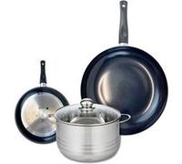Ensemble de 2 Poêles de cuisson 20 et 32 cm et 1 faitout 24 cm Elo Prima Brillant