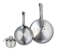 Ensemble de 2 Poêles de cuisson 24 et 28 cm et 1 faitout 12 cm Profi Brillant Elo