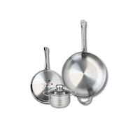 Ensemble de 2 Poêles de cuisson 24 et 32 cm et 1 faitout 14 cm Elo Profi Brillant Elo