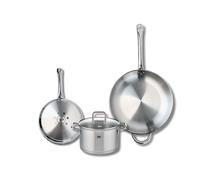 Ensemble de 2 Poêles de cuisson 24 et 32 cm et 1 faitout 20 cm Elo Profi Citrin Elo